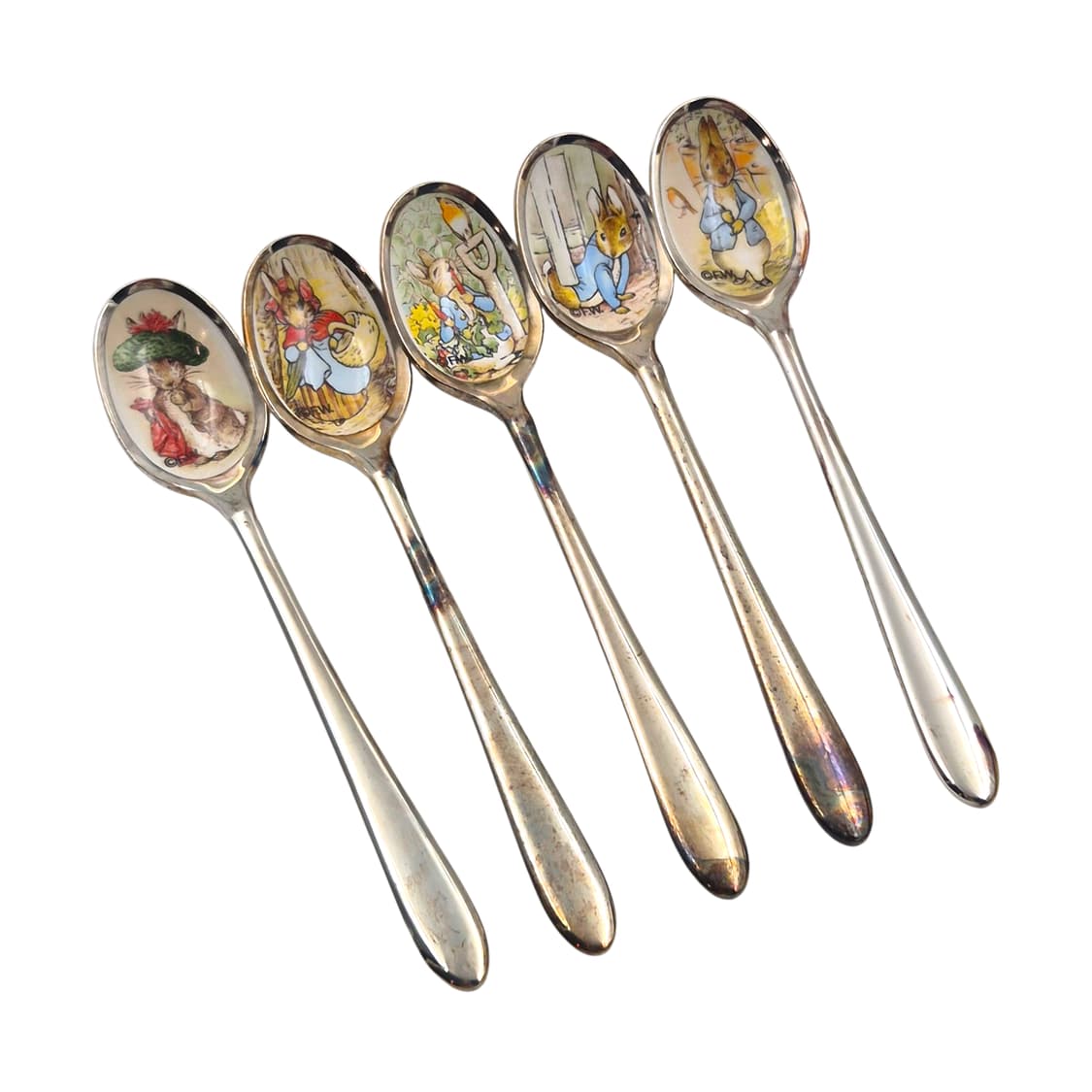 90s 피터래빗 실버 스푼&도자기 받침 세트 상품이미지5