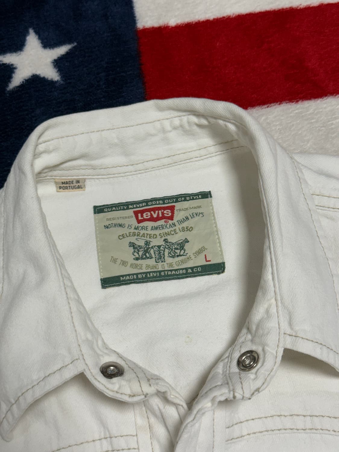 리바이스 웨스턴데님셔츠 90s Levi’s Denim Shirt [XL] 상품이미지9