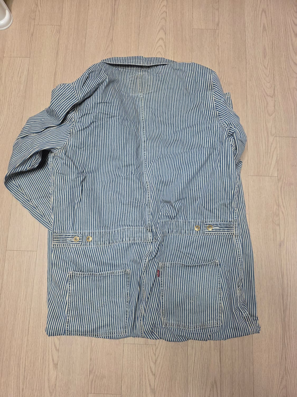 리바이스 스트라이프 히코리 데님 점프수트 커버올 XL 상품이미지6