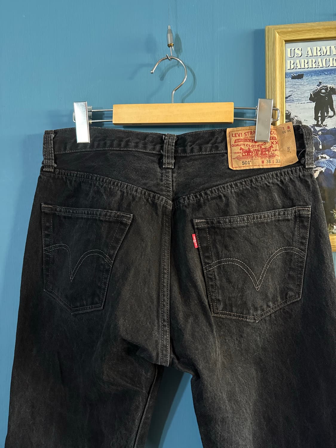 00‘s Levis Black 501 Denim Pant.  상품이미지9