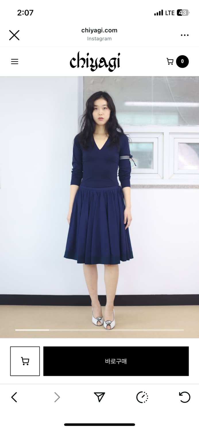 키야기 Adyra 탑 네이비 M 상품이미지1