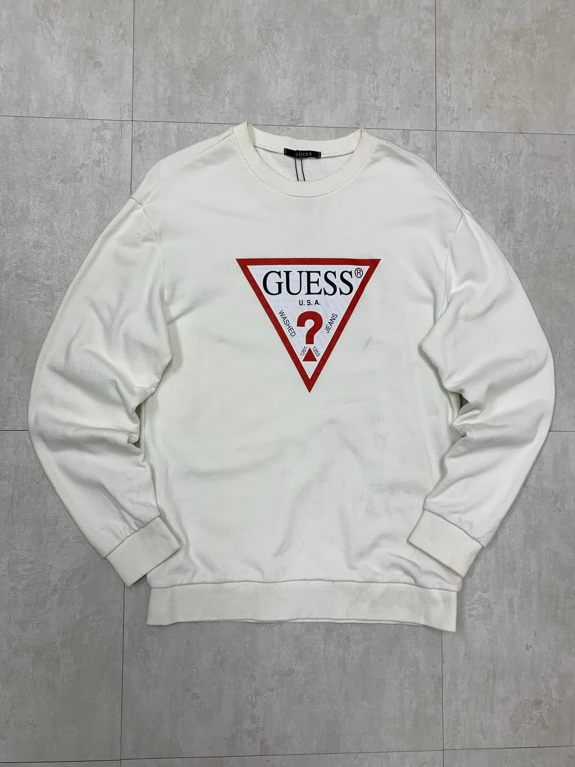 게스 화이트 맨투맨 #715 상품이미지1