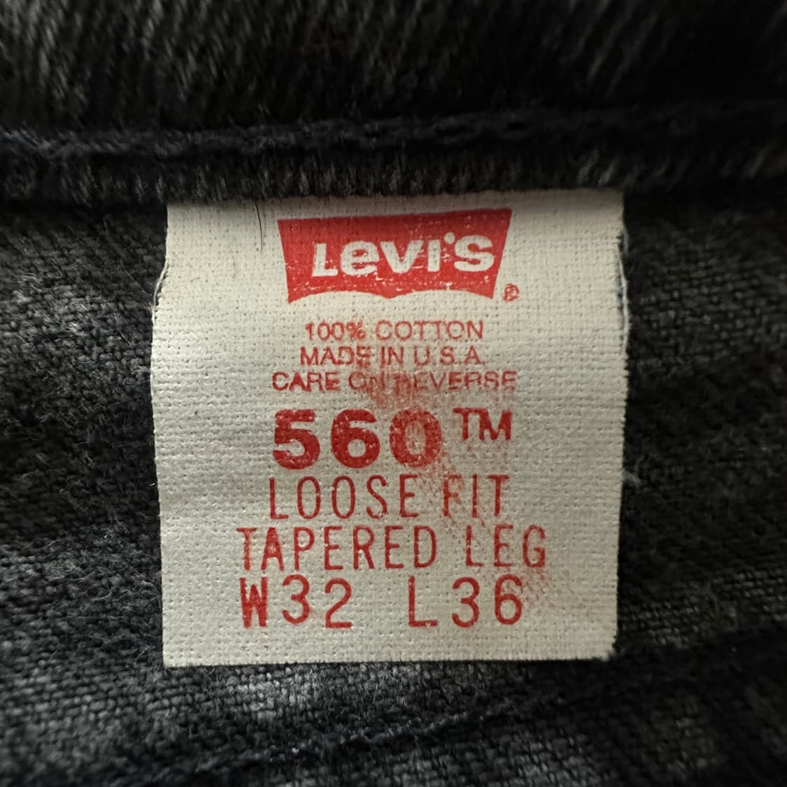 LEVI'S 560 90's usa made black denim 상품이미지5