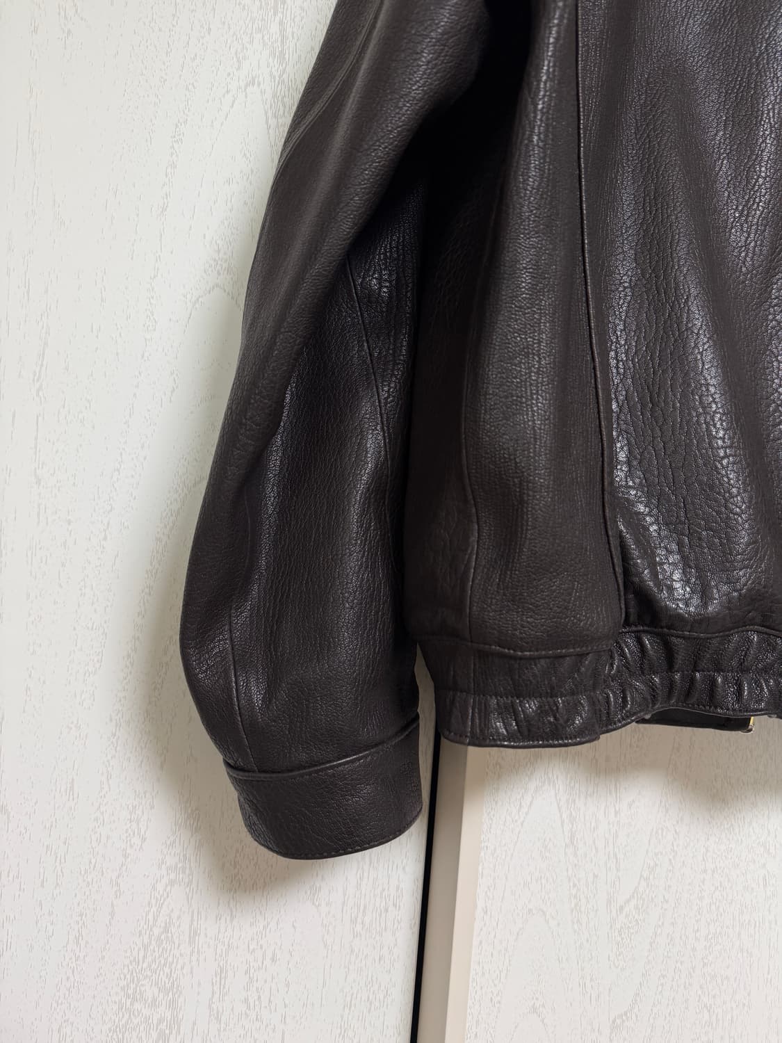 [S] 유스/ 하이넥 레더 블루종 상품이미지5