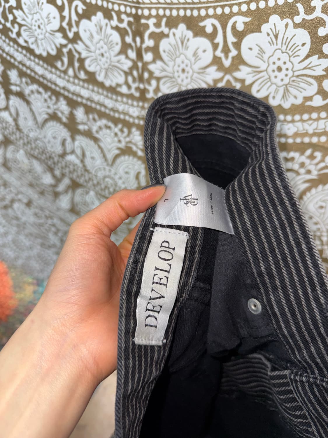 Develop 스트라이프 흑청 데님팬츠  상품이미지6