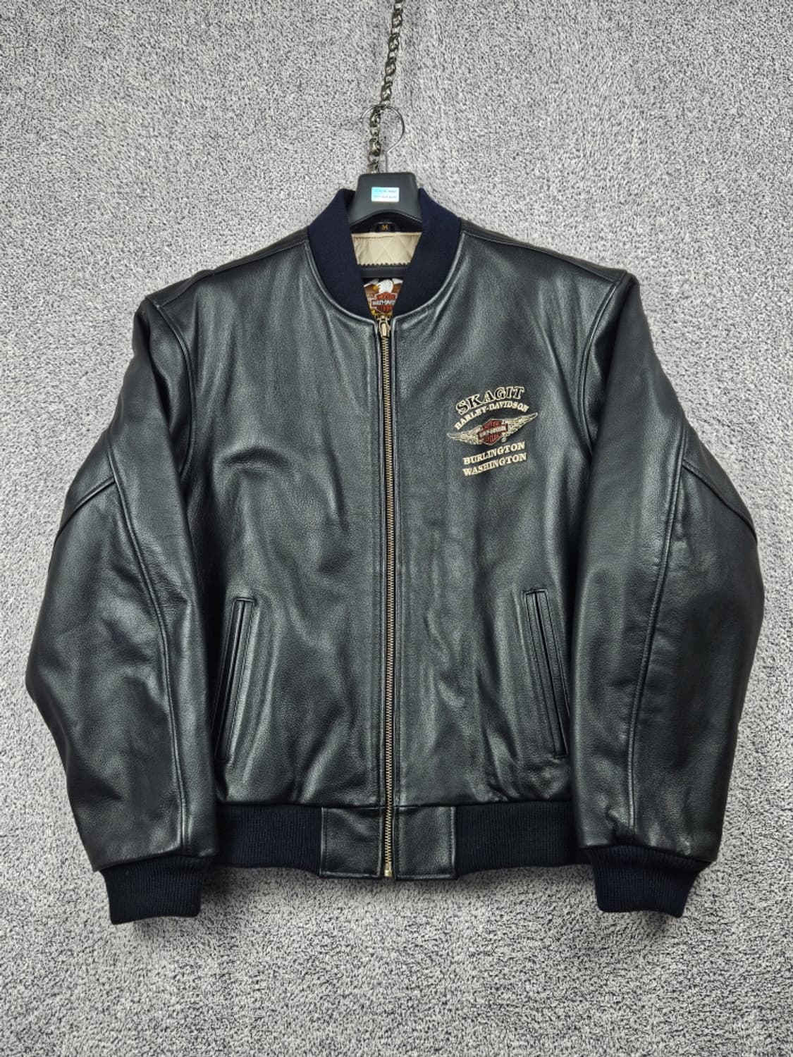 할리데이비슨 스캐짓 벌링턴 워싱턴 자수로고 가죽자켓 (M) / 10184 상품이미지3