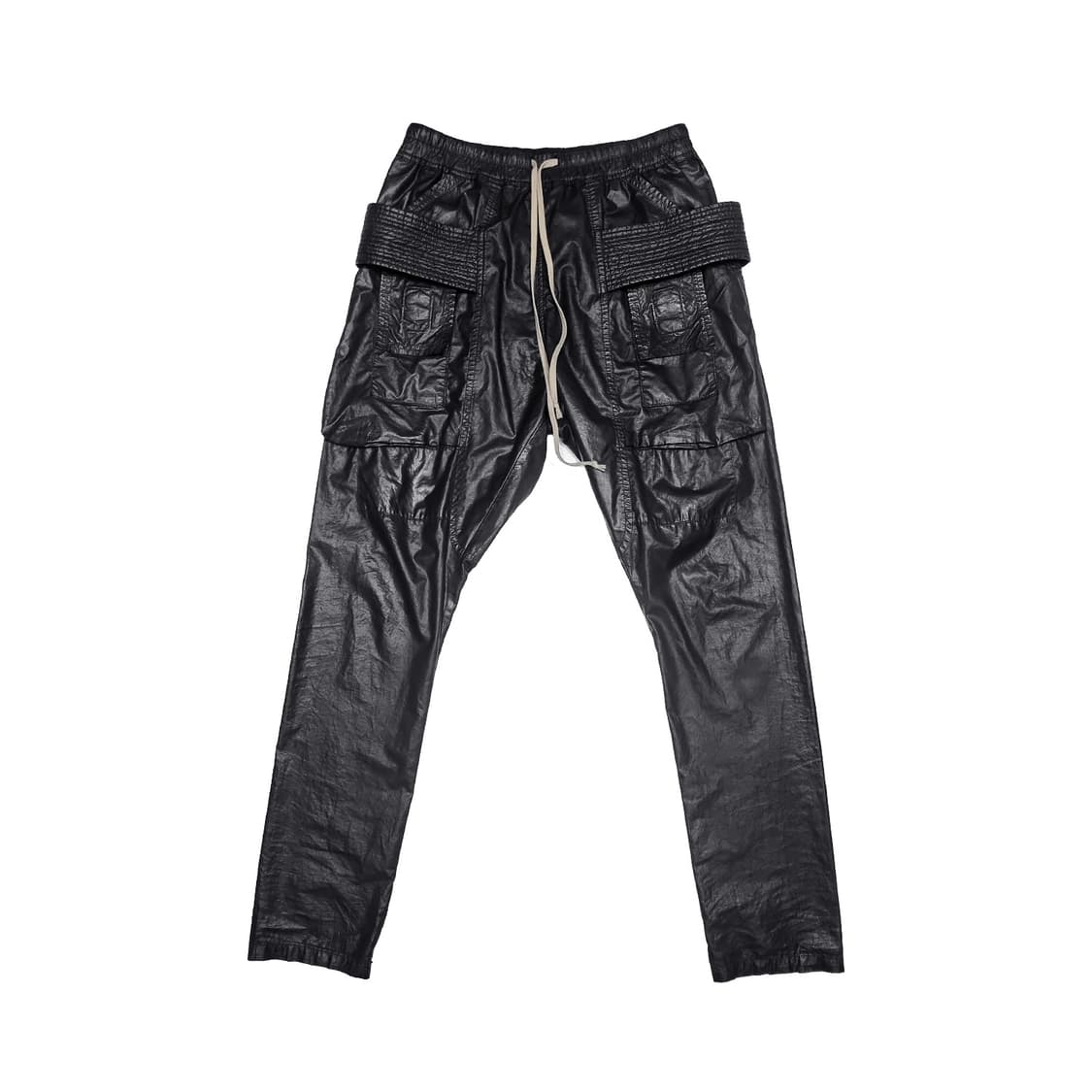 릭오웬스 - 13SS DRKSHDW 크리치 코팅 카고 팬츠 - 블랙 -  상품이미지1