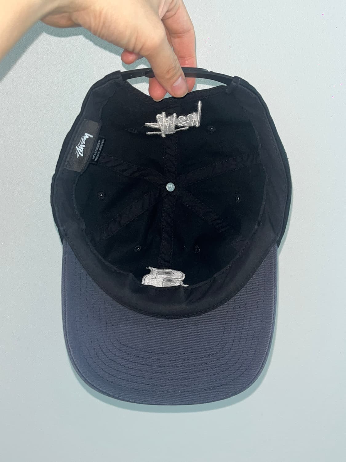 stussy 스투시 빈티지 S 로우 프로 캡 블랙 (재즈맨) 상품이미지4