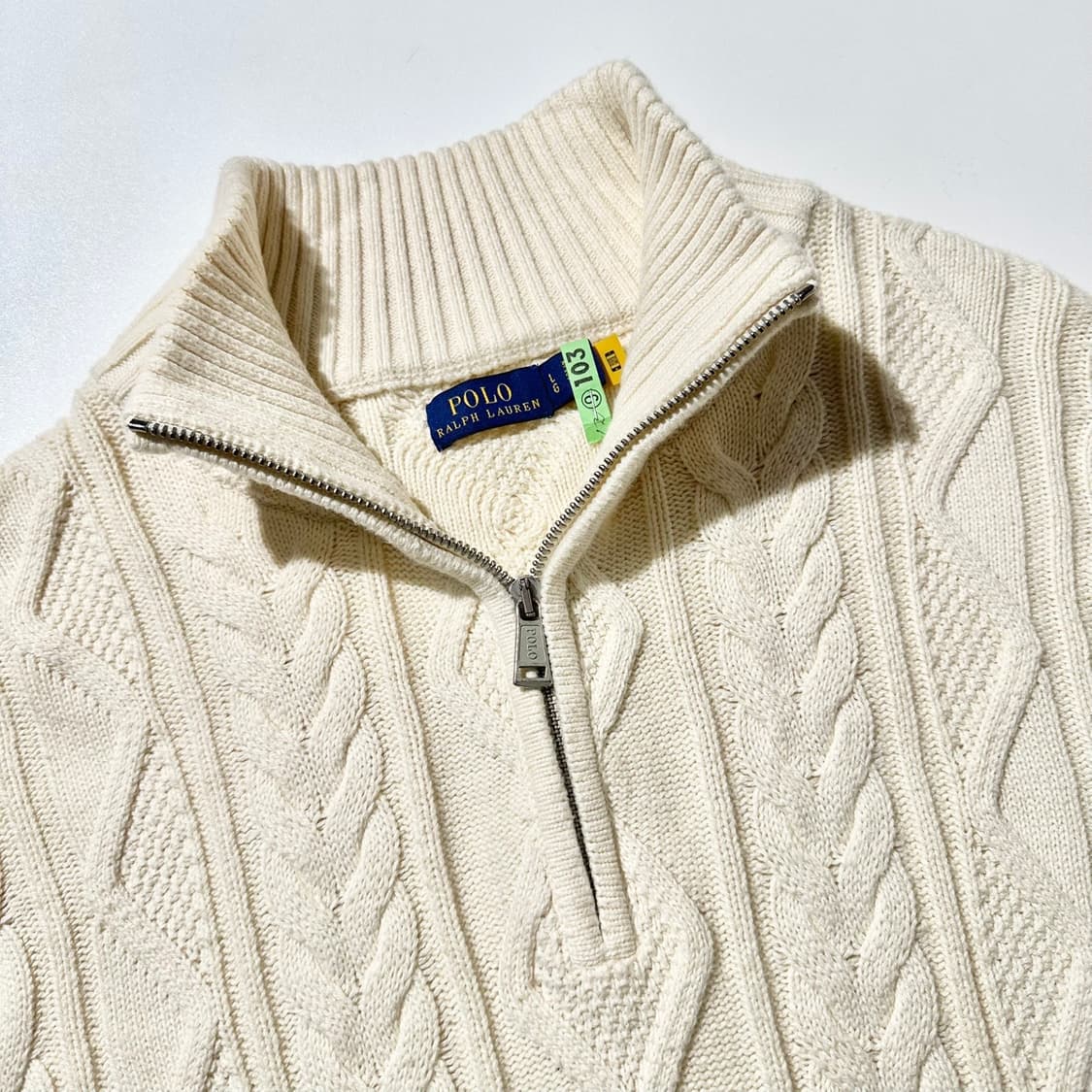폴로 랄프로렌 아란 케이블 하프집업 니트 (신형QR) 상품이미지3