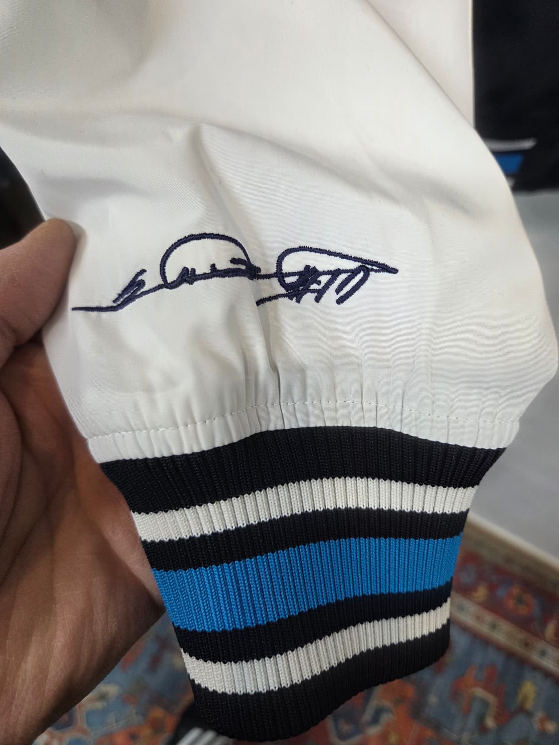 데상트 추신수 사인자수 로고 스타디움 바시티 방풍 자켓 m 상품이미지4