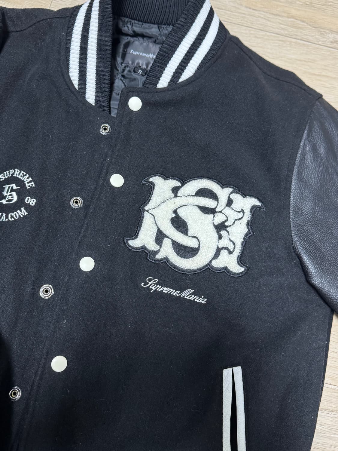 Vintage Leather Two-tone Varsity 상품이미지5