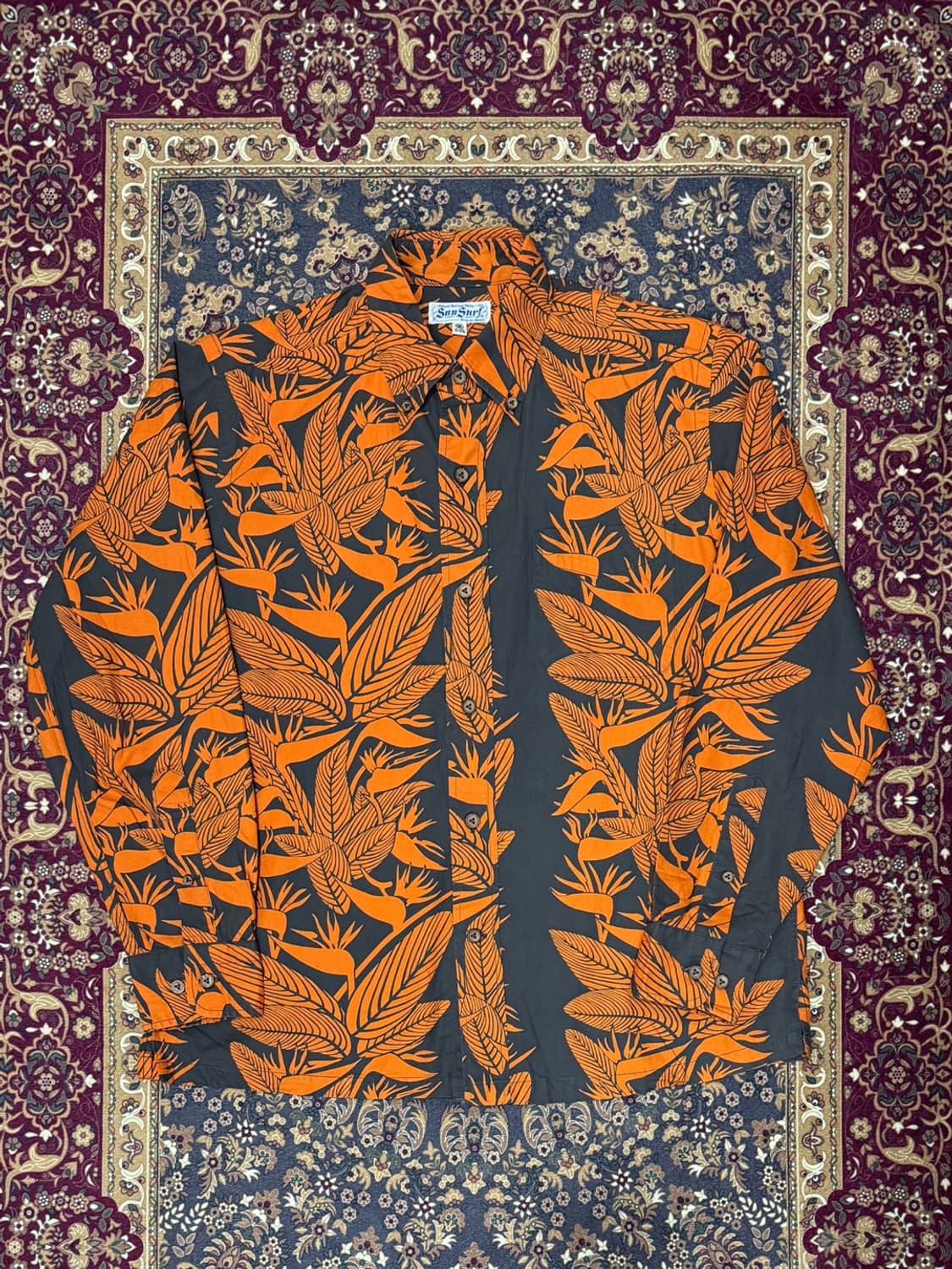 Sun Surf 하와이안 긴팔셔츠 M 상품이미지1