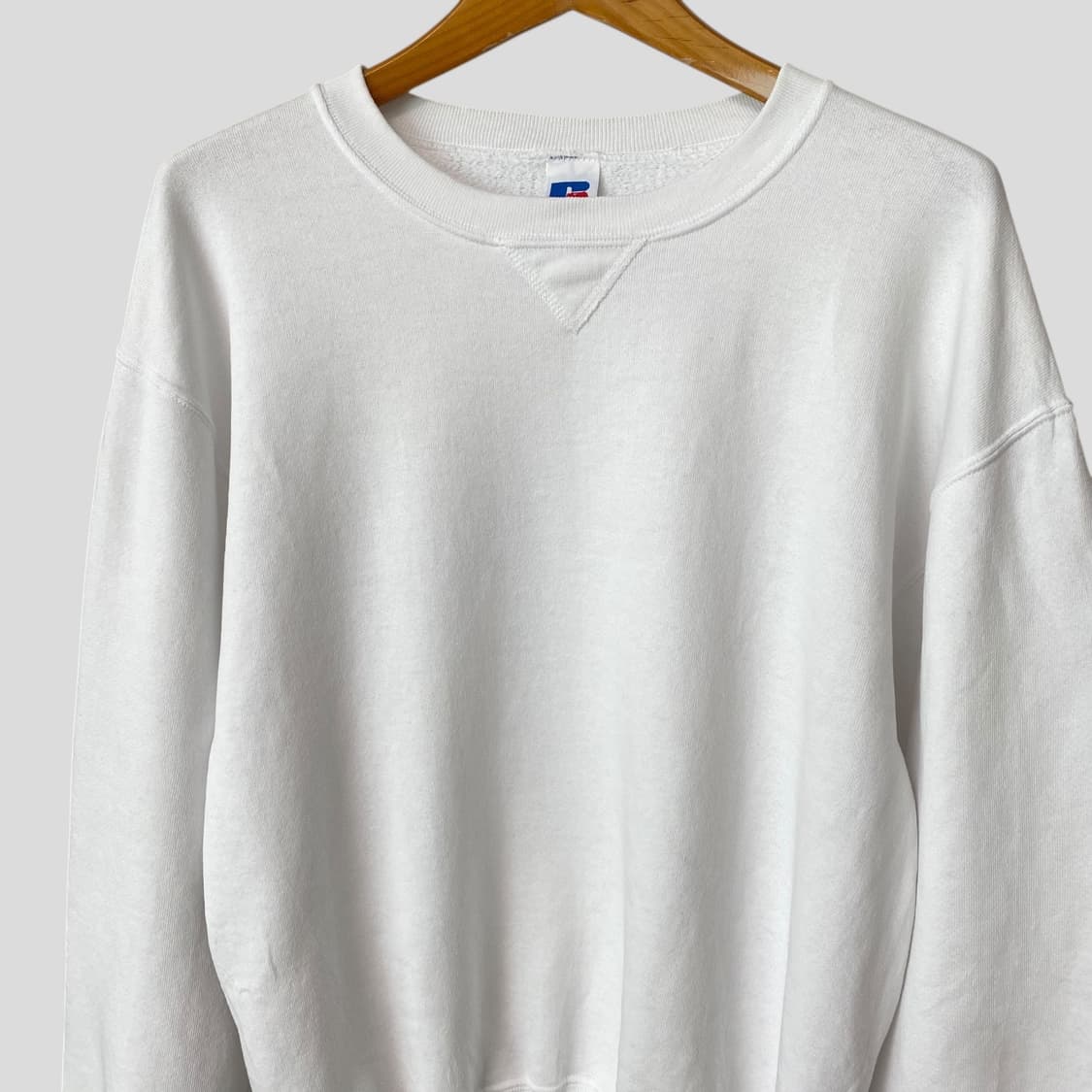 (M)빈티지 러셀 화이트 블랭크 스웨트셔츠 맨투맨 상품이미지2