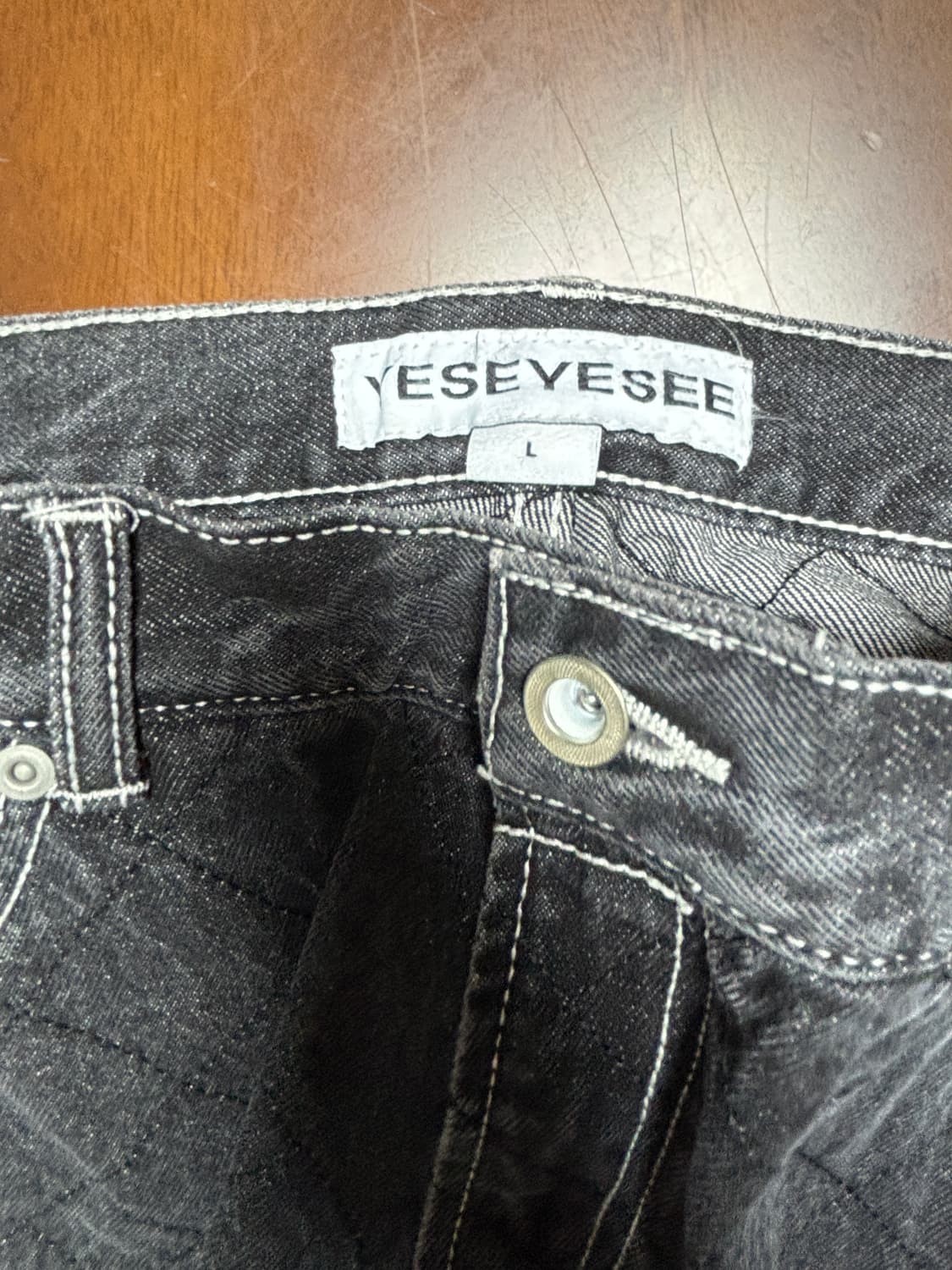 예스아이씨 그물망패턴? 데님바지 상품이미지4