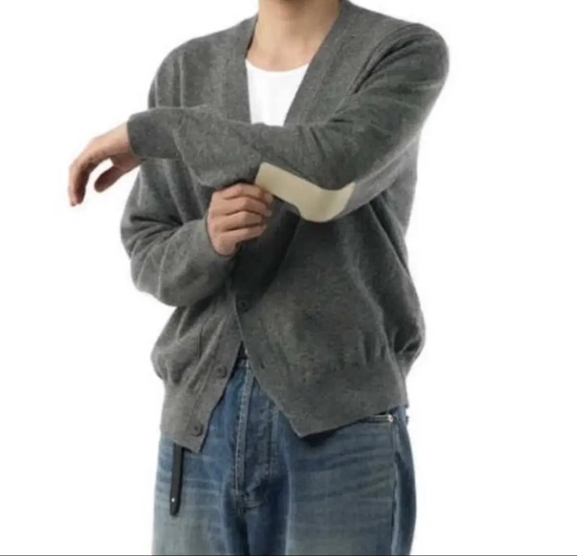 이얼즈어고 로버울 가디건 엘보패치 차콜 xl 상품이미지1