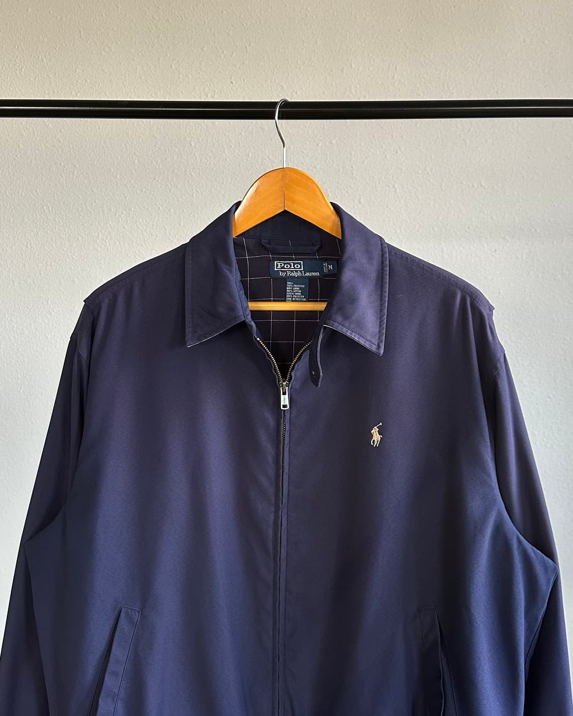 [M-L]폴로 랄프로렌 체크 라이닝 바이스윙 블루종 자켓 상품이미지2