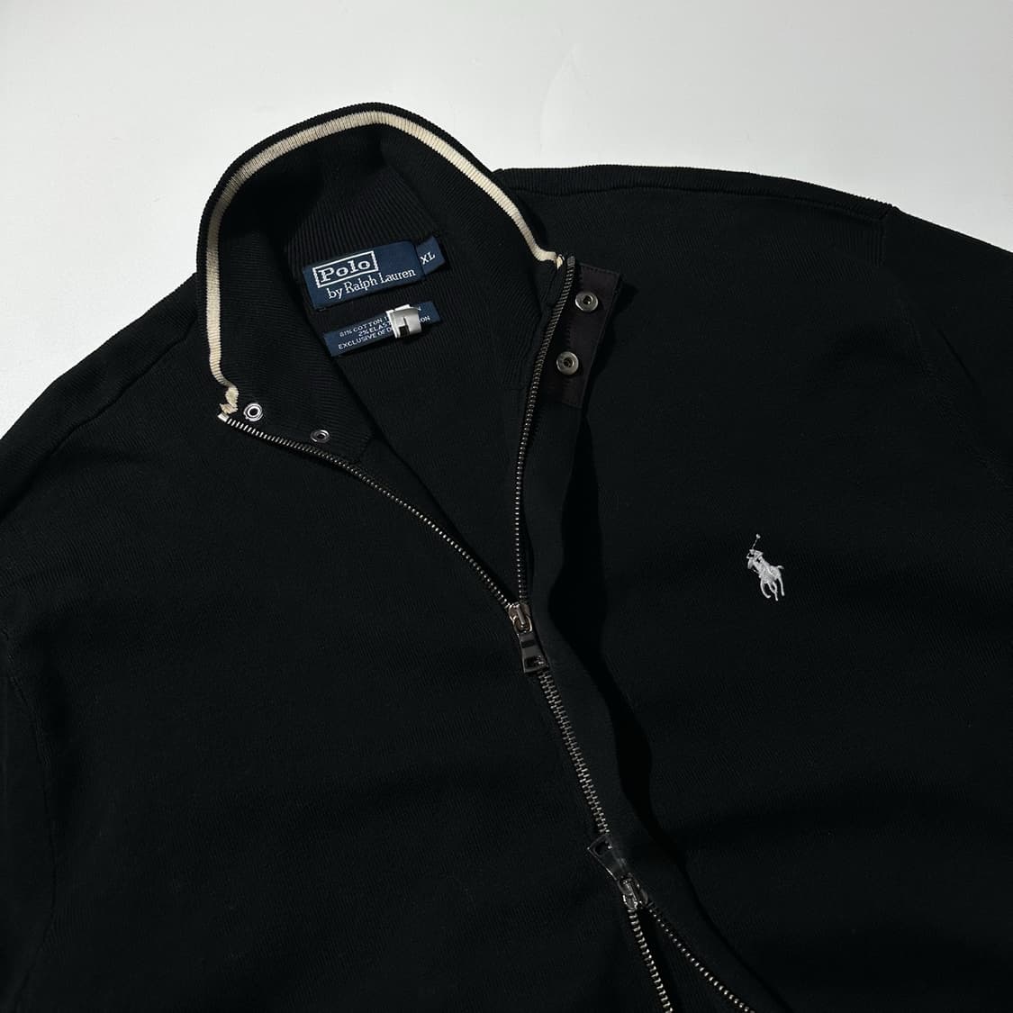 폴로 랄프로렌 투웨이 니트 집업 자켓 블랙 상품이미지4