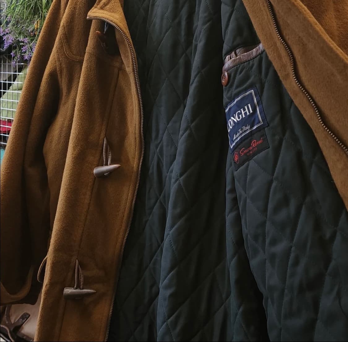 90s 프렌치 울 빈티지 더플 코트 브라운 XL 상품이미지5