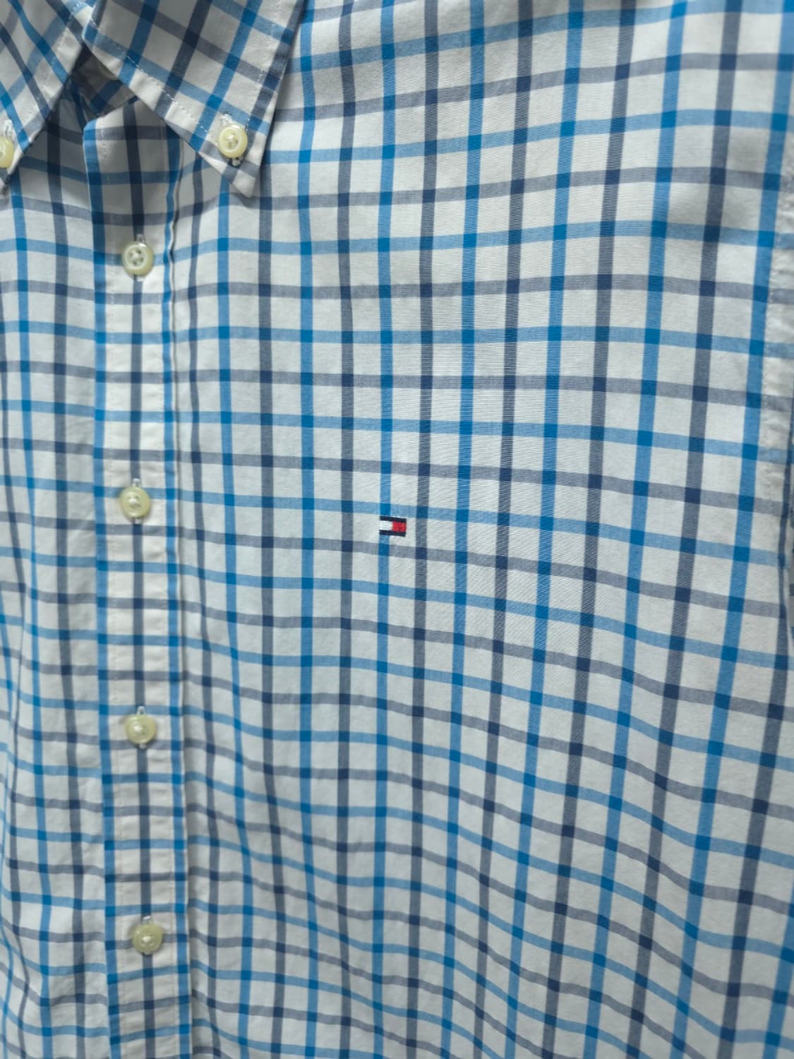 타미힐피거 블루 체크 커스텀핏 셔츠(105) 상품이미지3