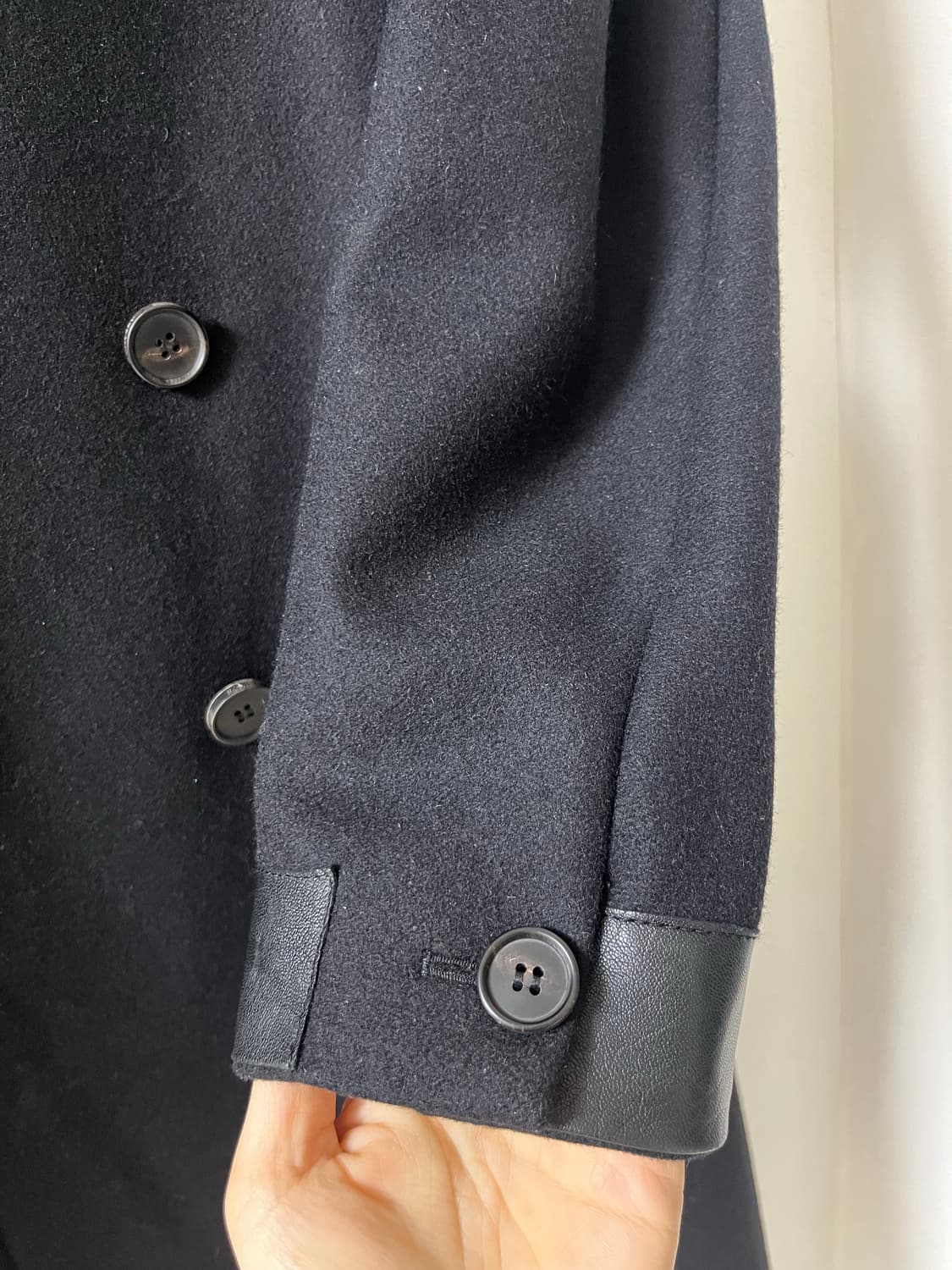 올세인츠 울 롱코트 더블 블랙 100 상품이미지9