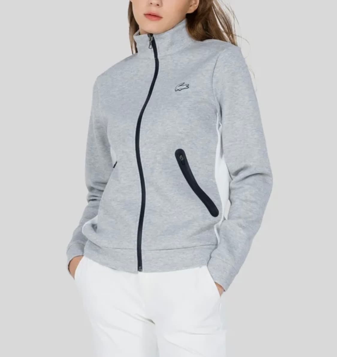 [S] Lacoste 라코스테 신형 우먼즈 그레이 집업 자켓 상품이미지5