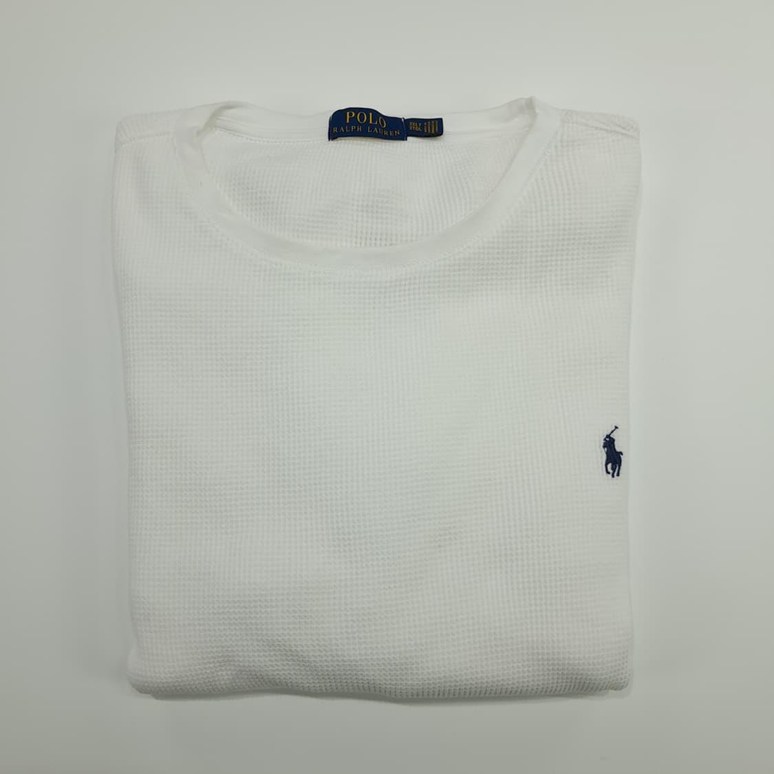 CN738 3XLT 폴로 랄프로렌 화이트 와플 니트 긴팔 티셔츠 상품이미지9