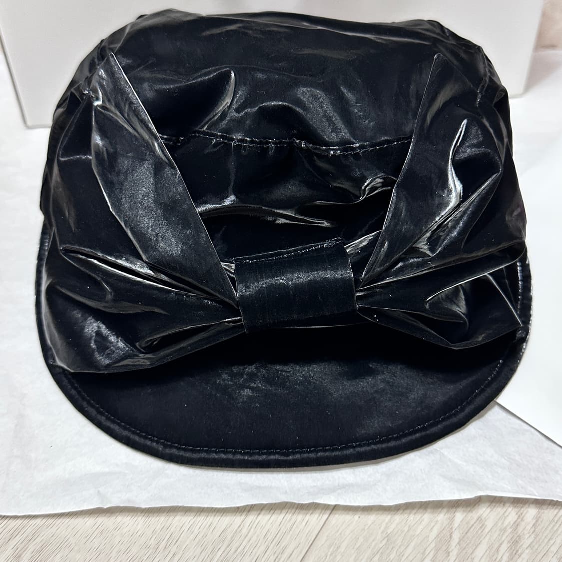 어썸니즈 벨보이캡 리본 블랙 새상품  상품이미지4