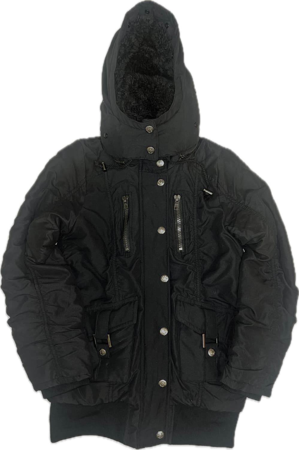 슬라이깔 블랙 셔링 아우터  상품이미지1