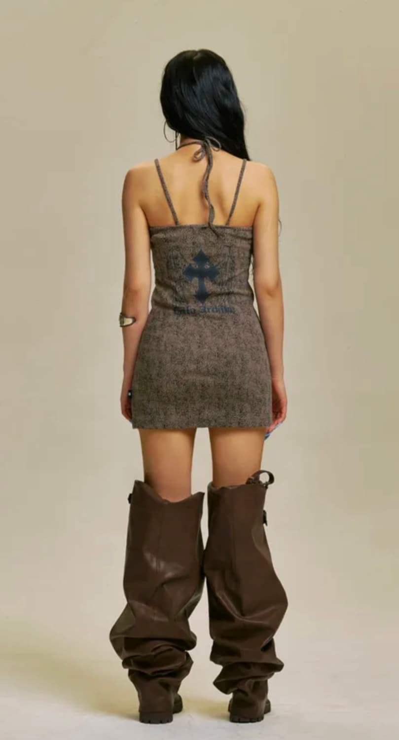 LEOPARD CROSS WING ONE PIECE BR 상품이미지1