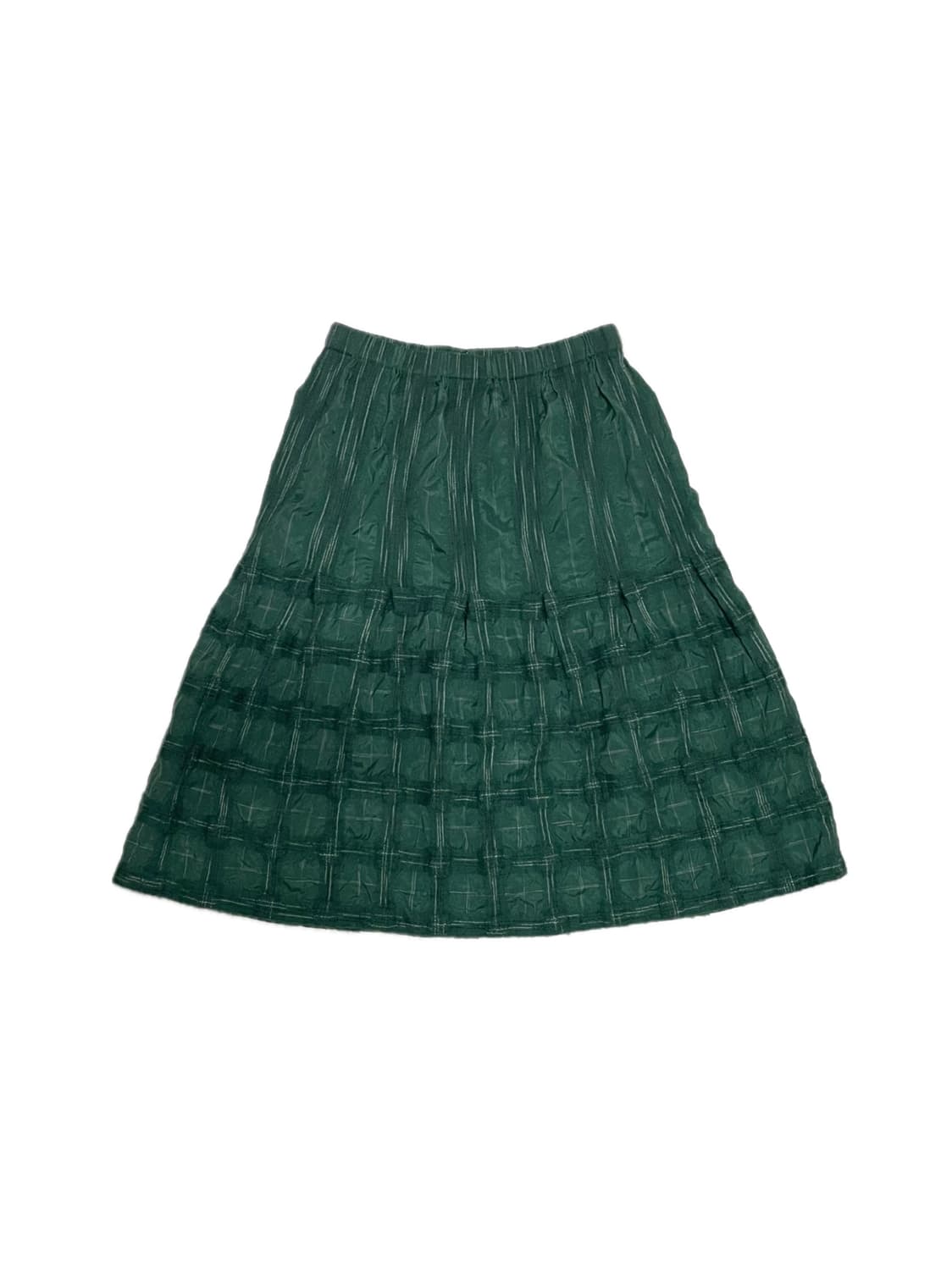 Haat issey miyake green check skirt 상품이미지1