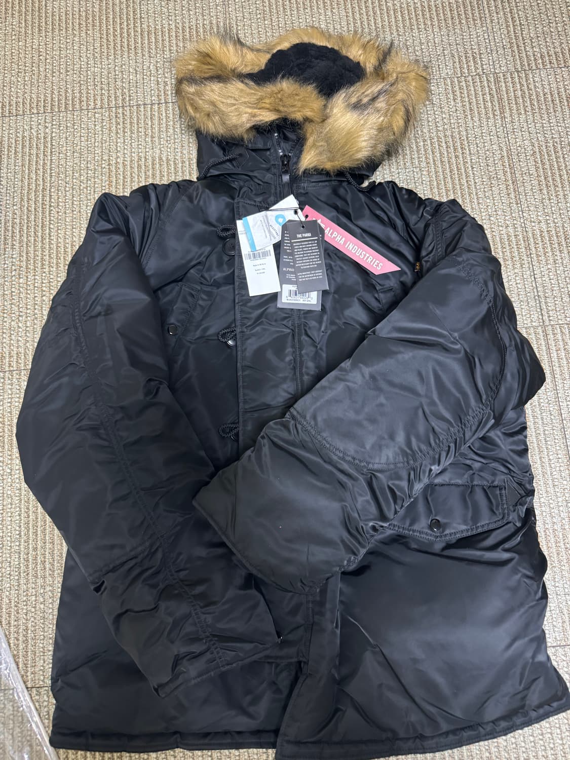 [XXL] 알파인더스트리 N3B 블랙 야상 패딩 상품이미지4
