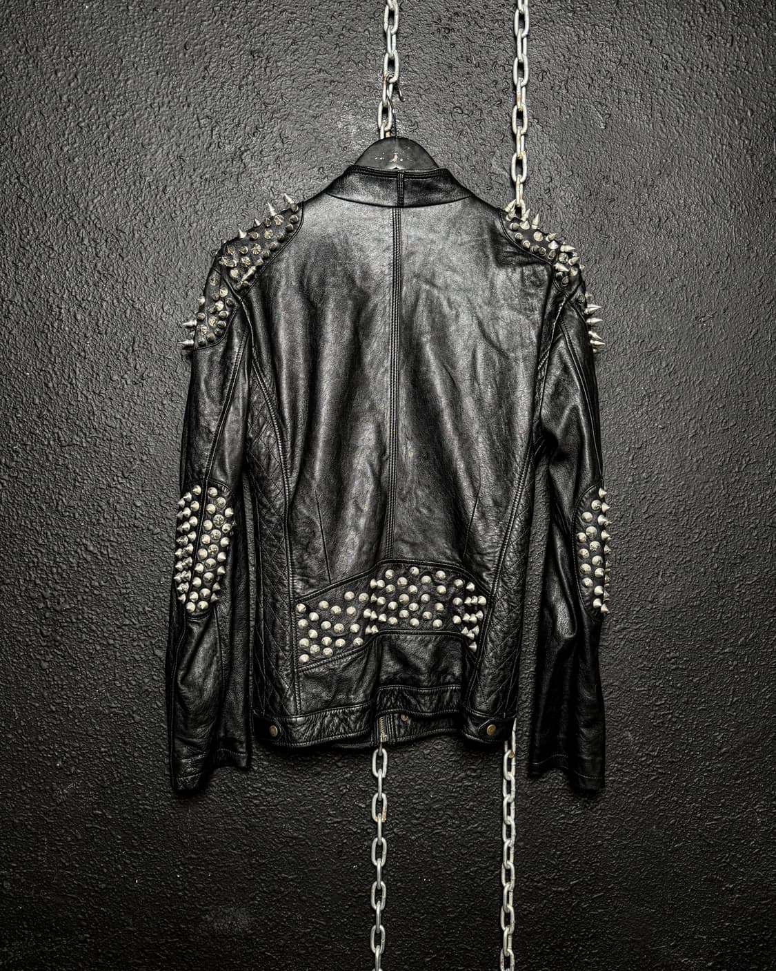 Studded Leather Punk Jacket 상품이미지5