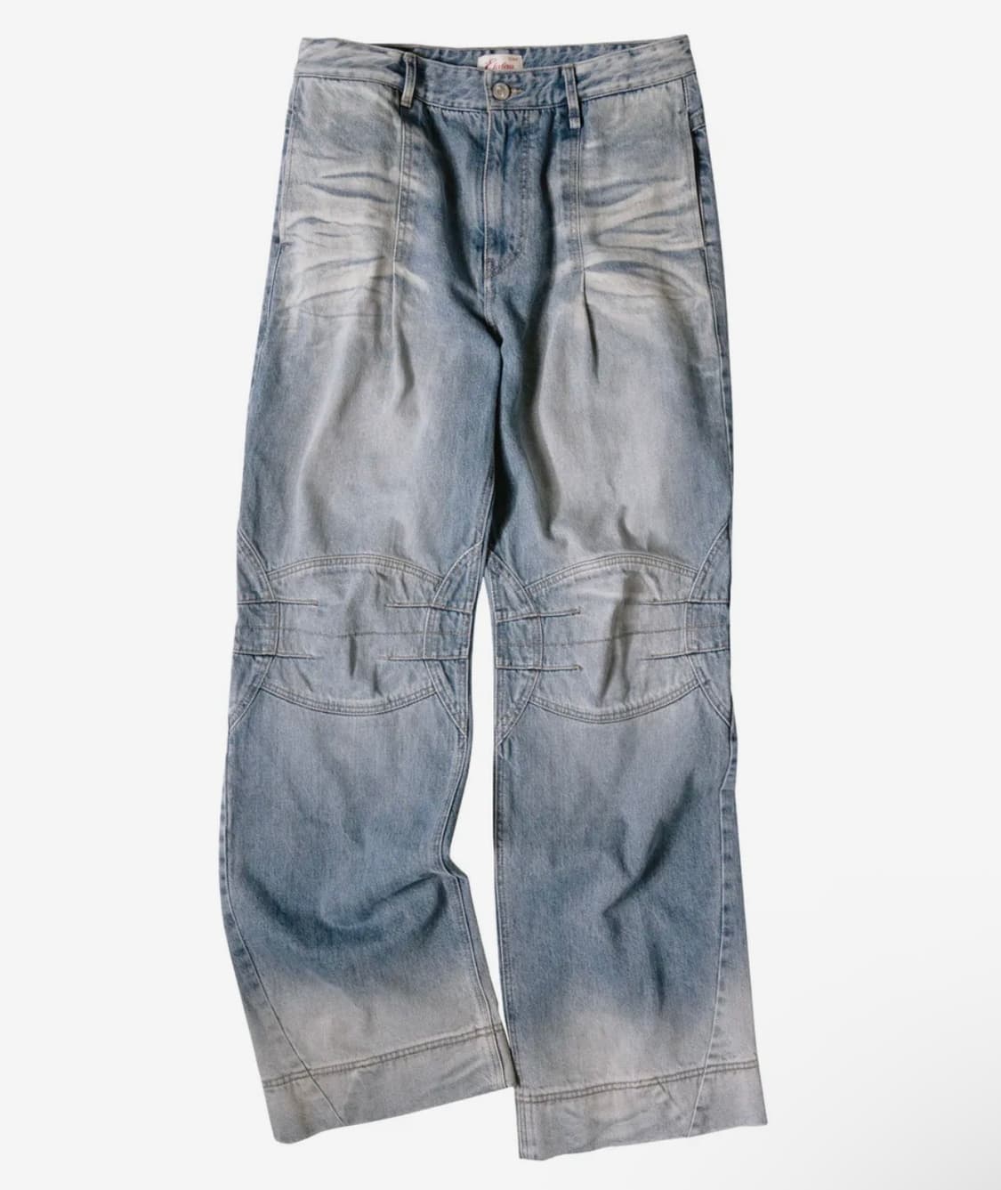 새상품 etce-WASHED BIKER DENIM PANTS (BLUE) 상품이미지1