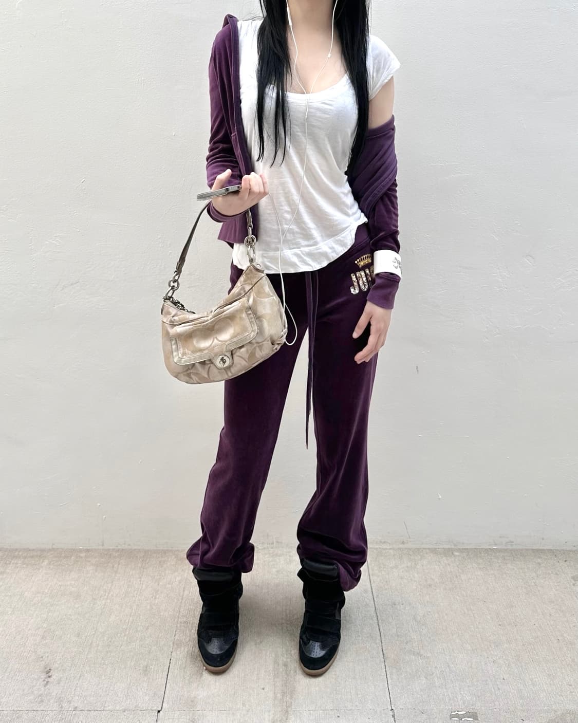 Juicy couture purple velvet set up“ 상품이미지5