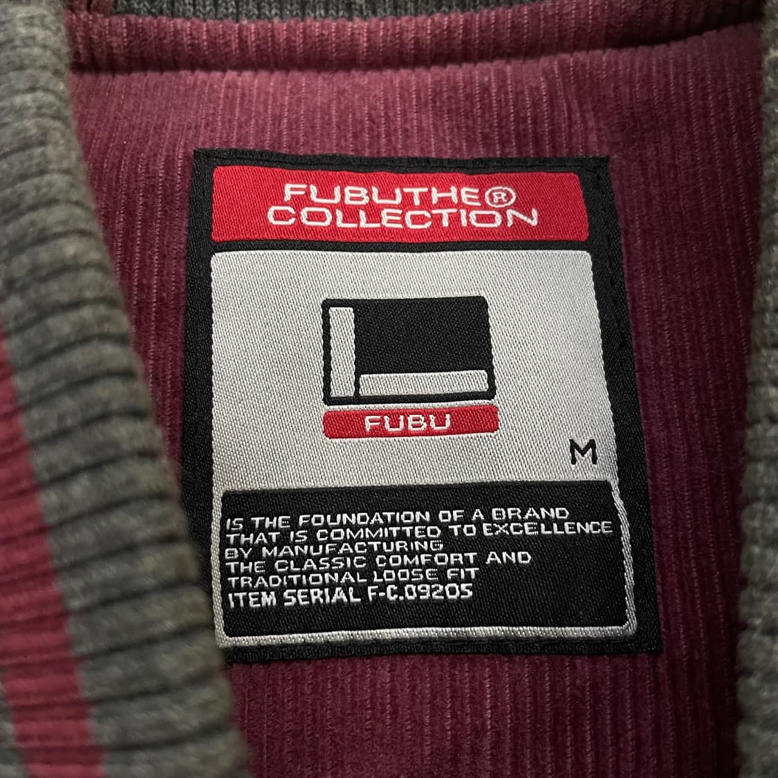 후부 Fubu 코듀로이 바시티 자켓 버건디 상품이미지6