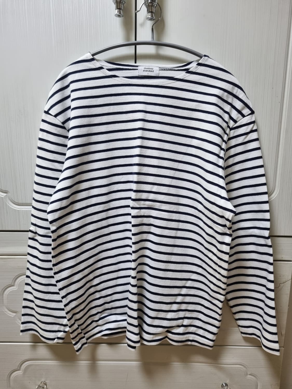 무탠다드 스트라이프 보트 넥 티셔츠 L사이즈 2색상 같이사면 12000원 상품이미지2
