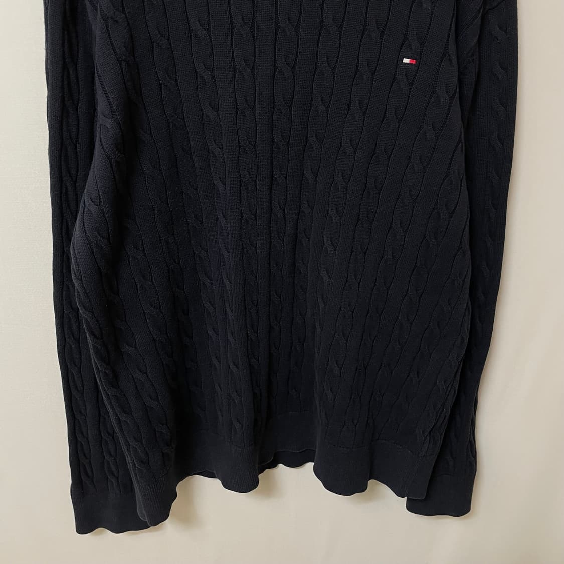 [ XL ] 타미힐피거 미니플래그 꽈배기 니트  상품이미지5