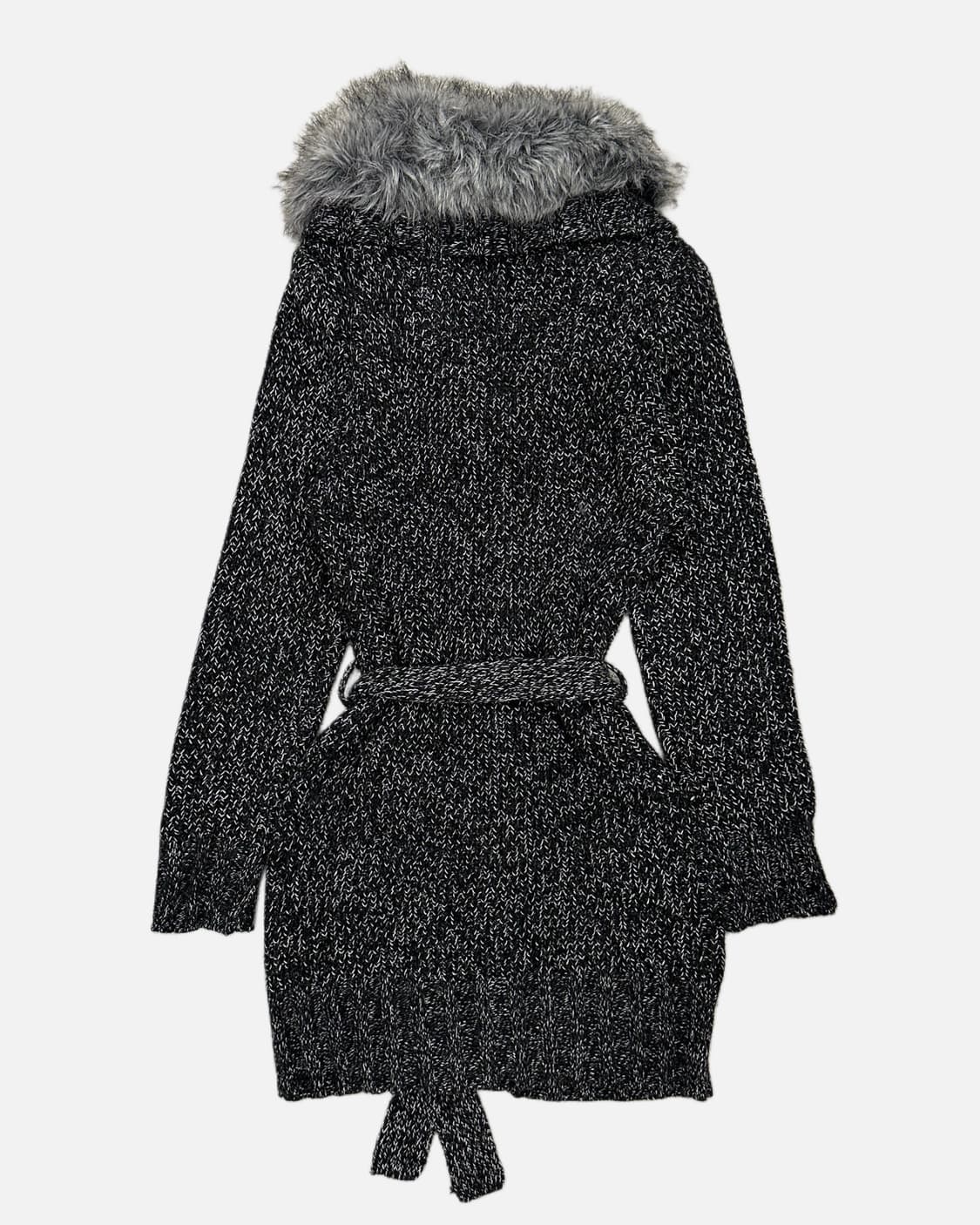 grunge fur belted cardigan 상품이미지4