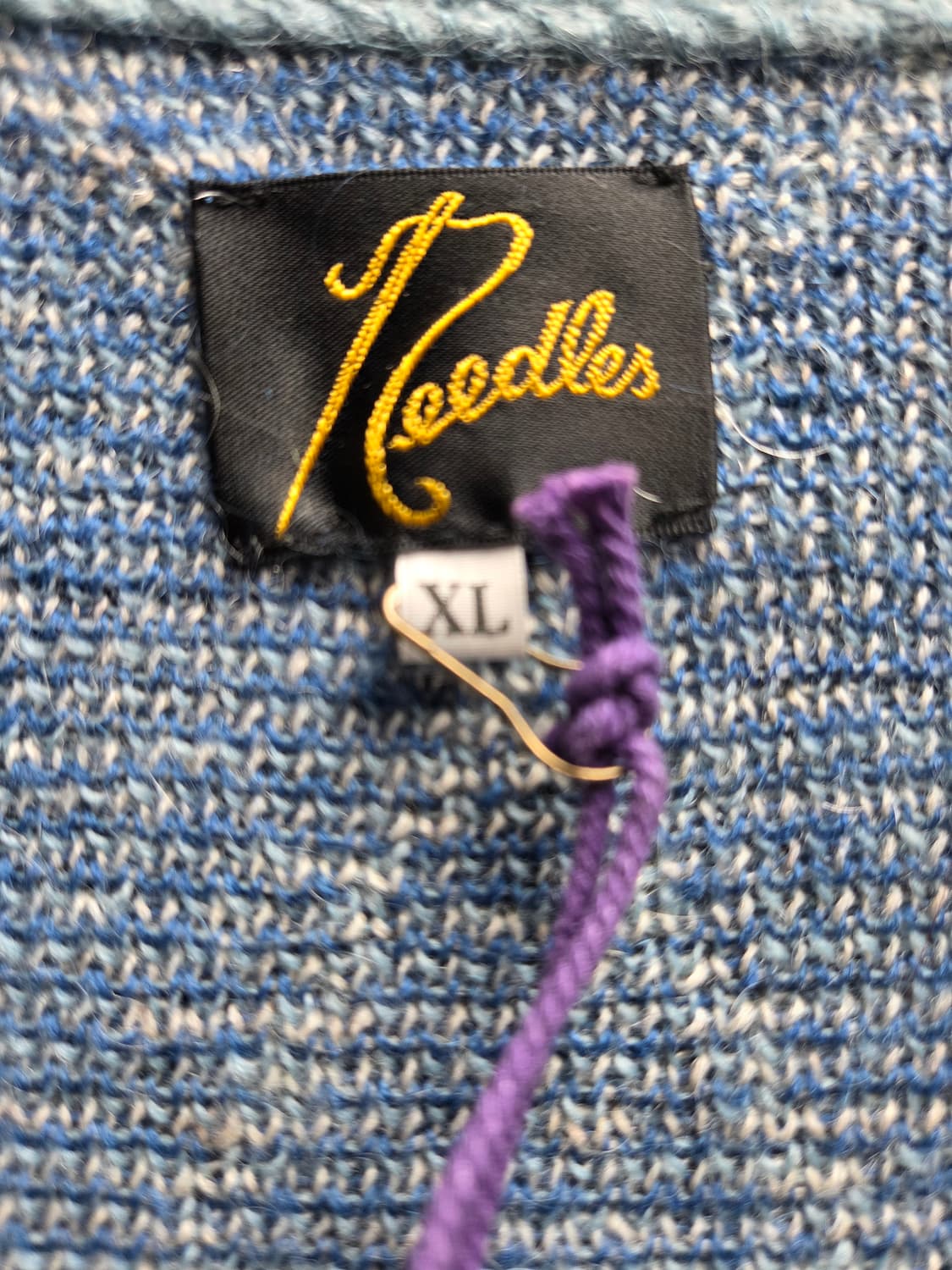 니들스 모헤어 가디건 아가일 블루 XL 새상품 상품이미지3