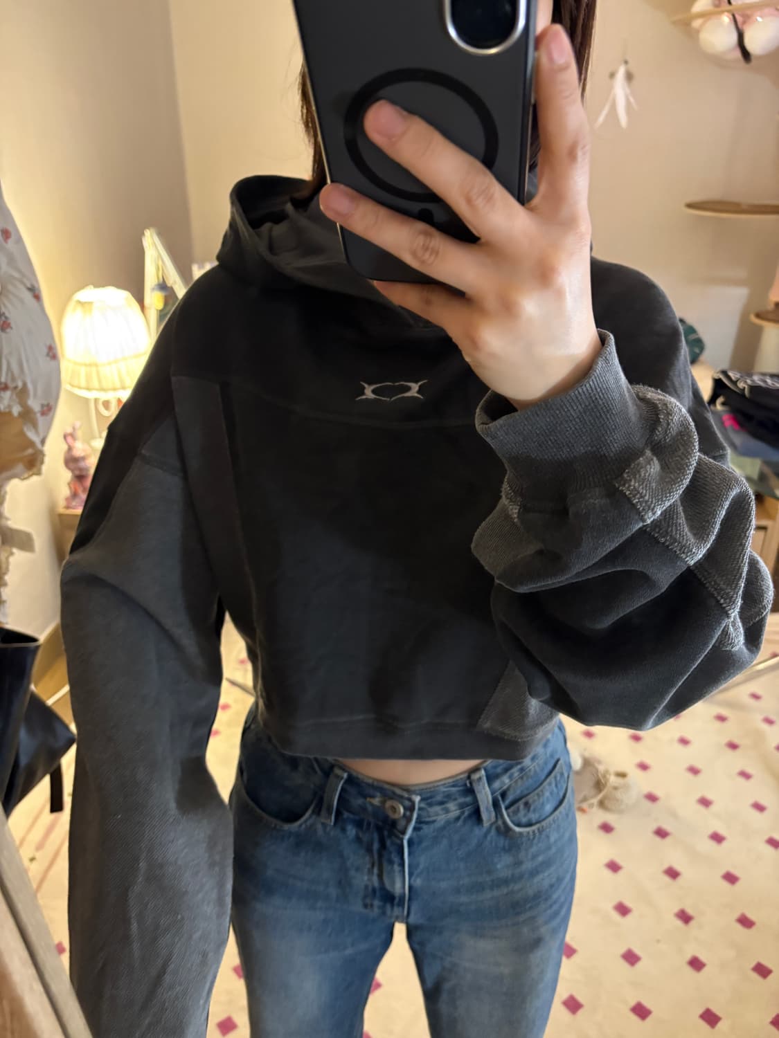 크리틱 크롭 후디 상품이미지5