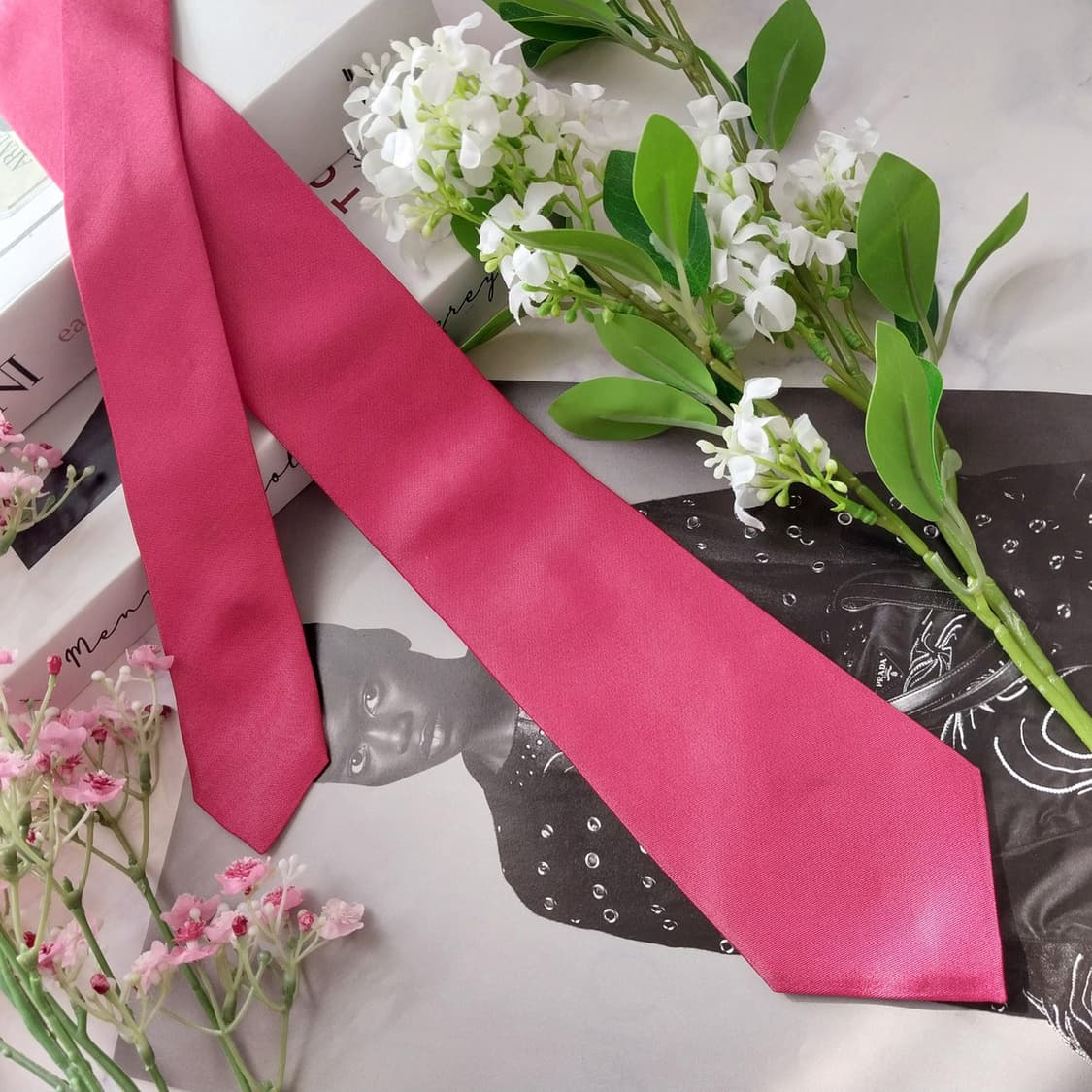 아르마니 꼴레지오니 실크 진핑크 넥타이 7.7cm A등급 k2011 상품이미지2