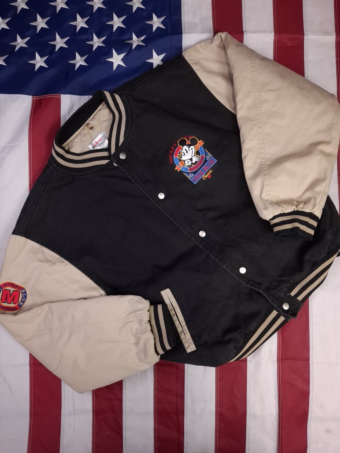오리지날 90's 디즈니 미키마우스 코튼 바시티 자켓 상품이미지3