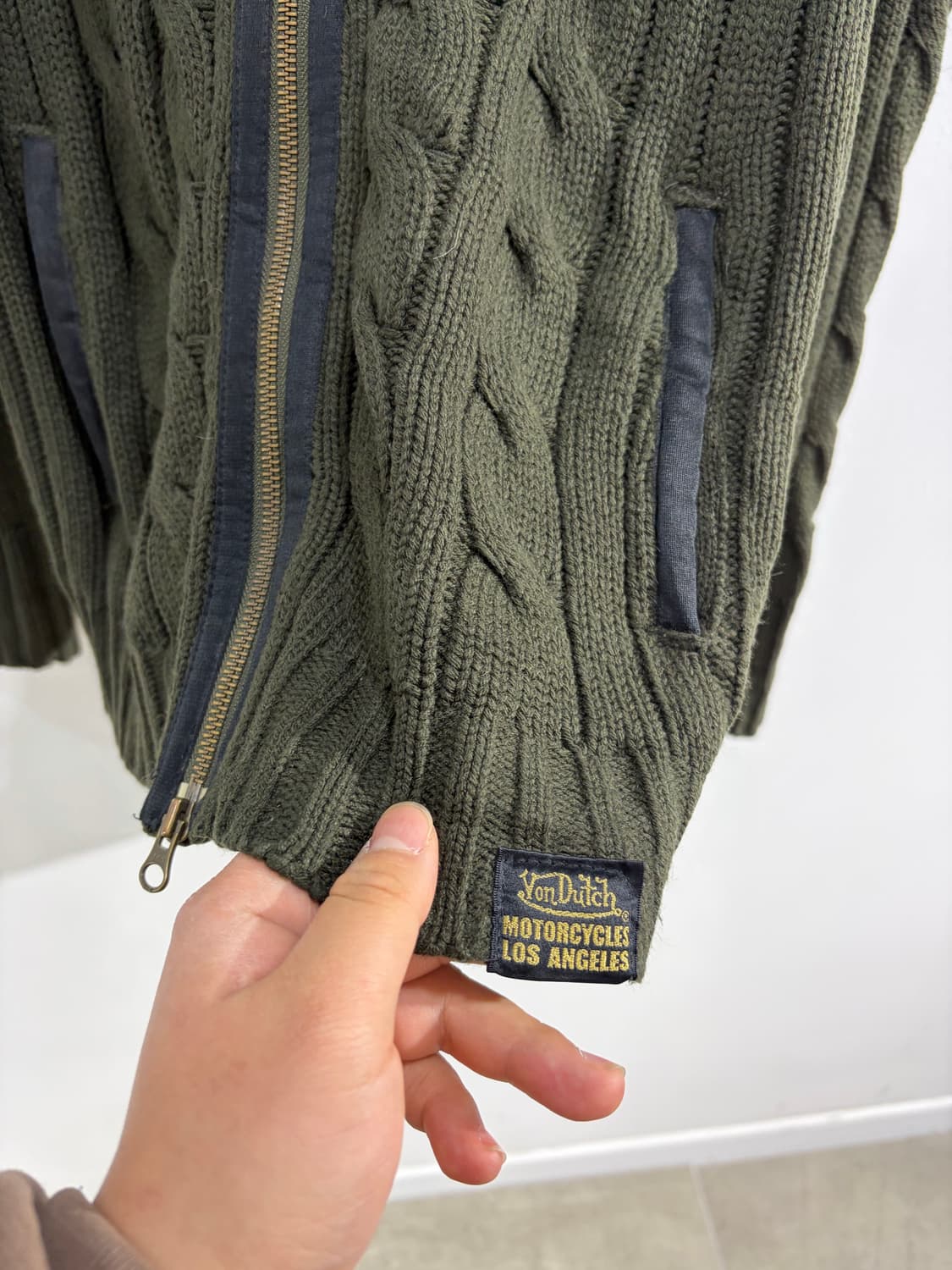 본더치 y2k 케이블 니트 집업 자켓 상품이미지6