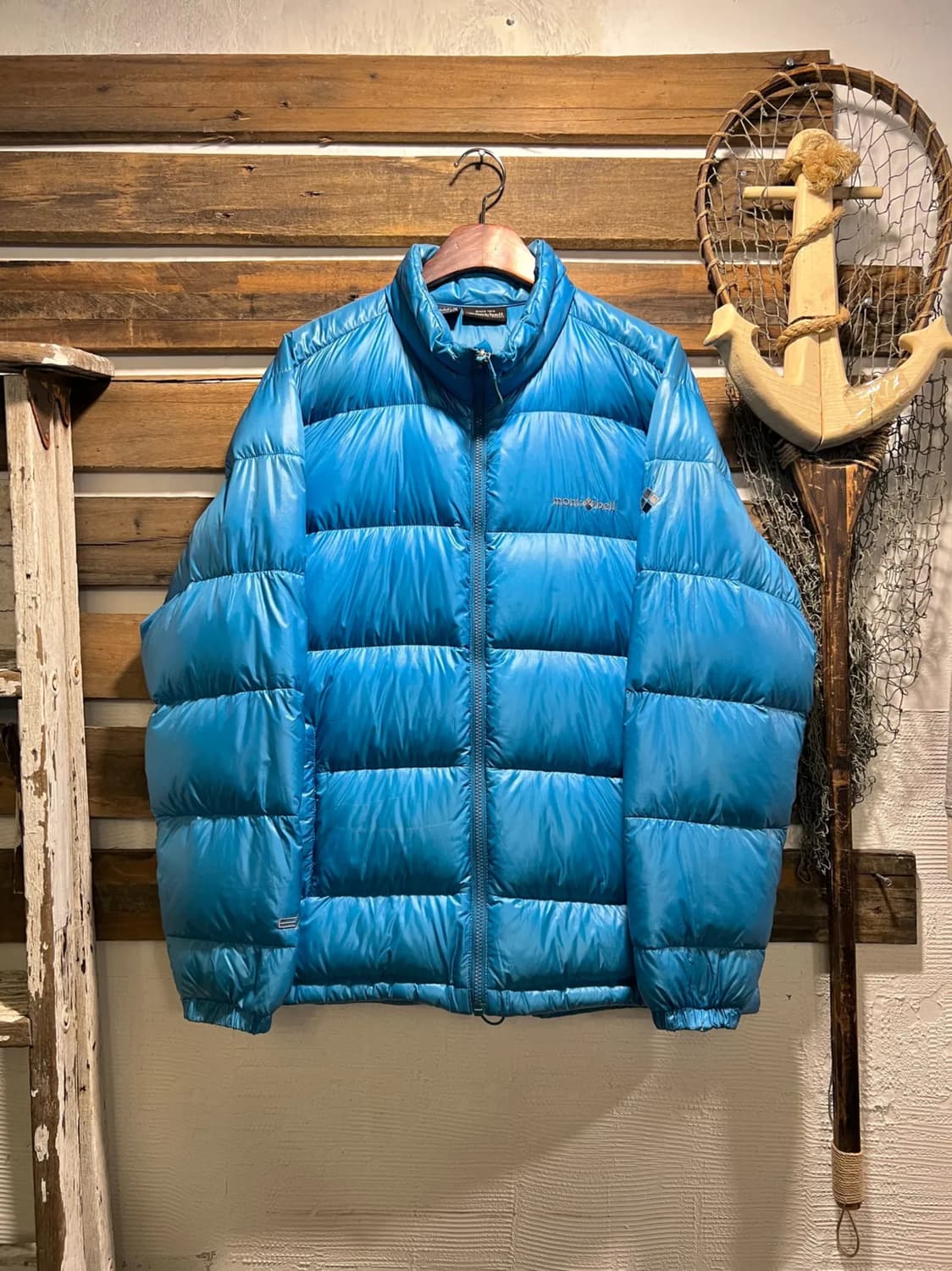 [XL]90's 몽벨 EX800 스카이블루 덕다운 경량 패딩 상품이미지1
