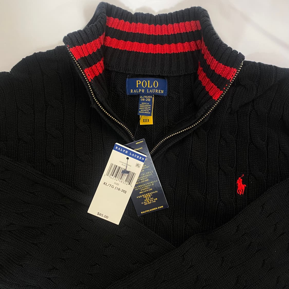 새상품)) 폴로 랄프로렌 풀오버 블랙 (XL) 상품이미지3