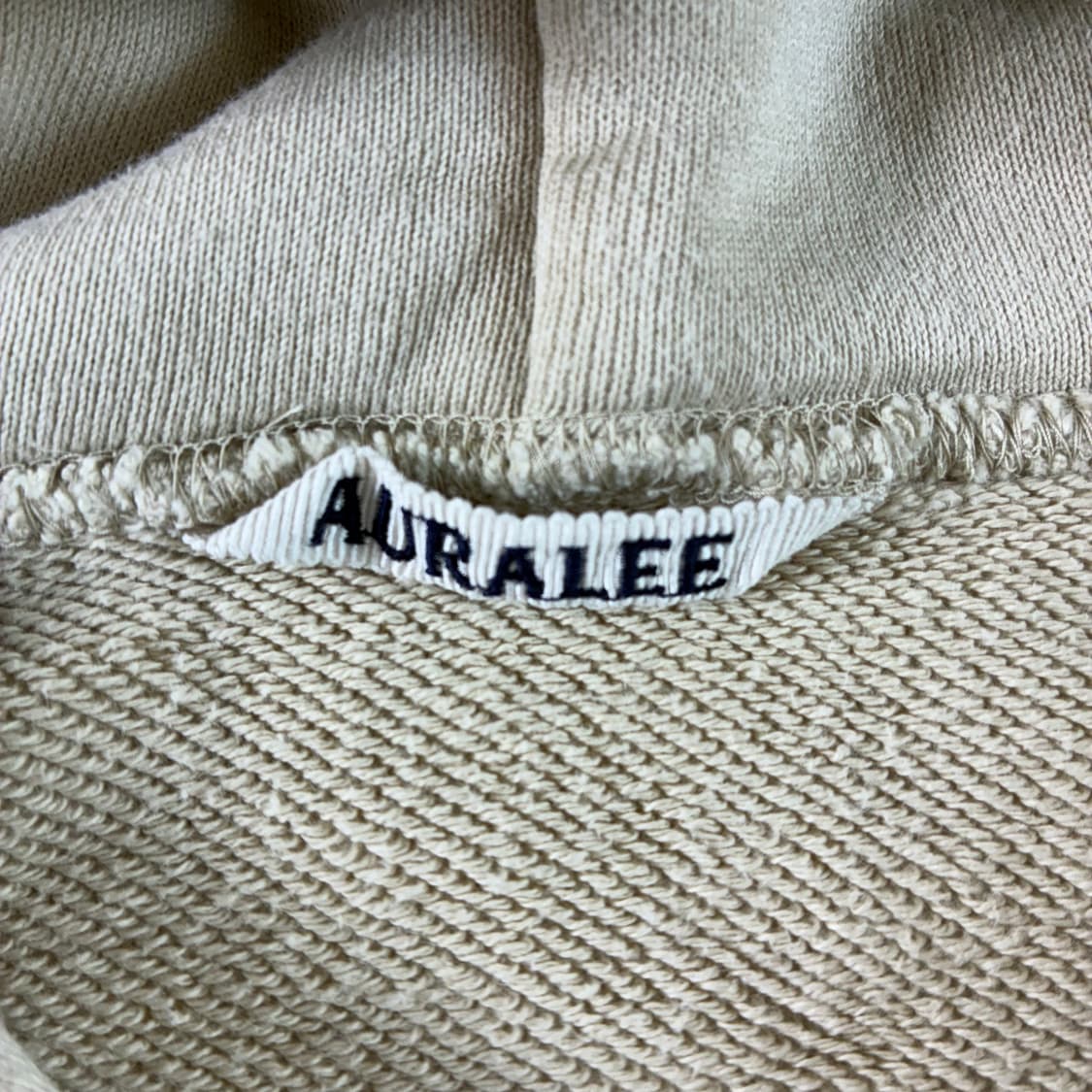 Auralee  오라리 스무스 하프집업 베이지 후드티  상품이미지4