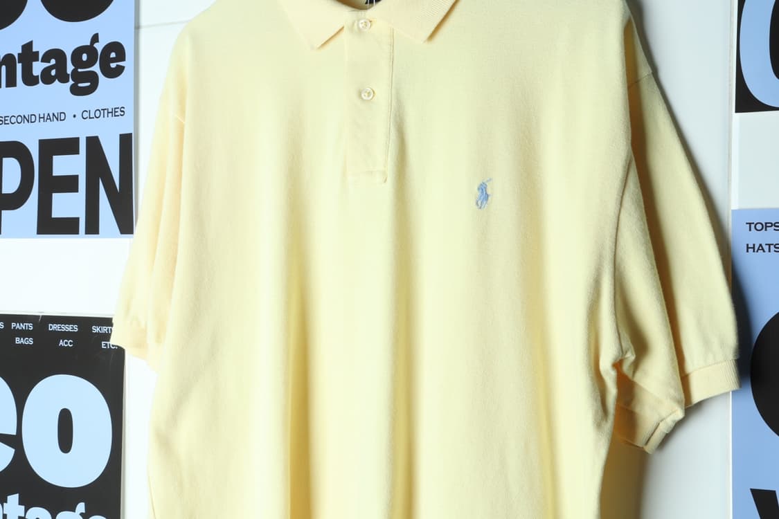 (XL-3XL) 폴로 랄프로렌 반팔 카라 티셔츠 USA 노랑-H30556 상품이미지5