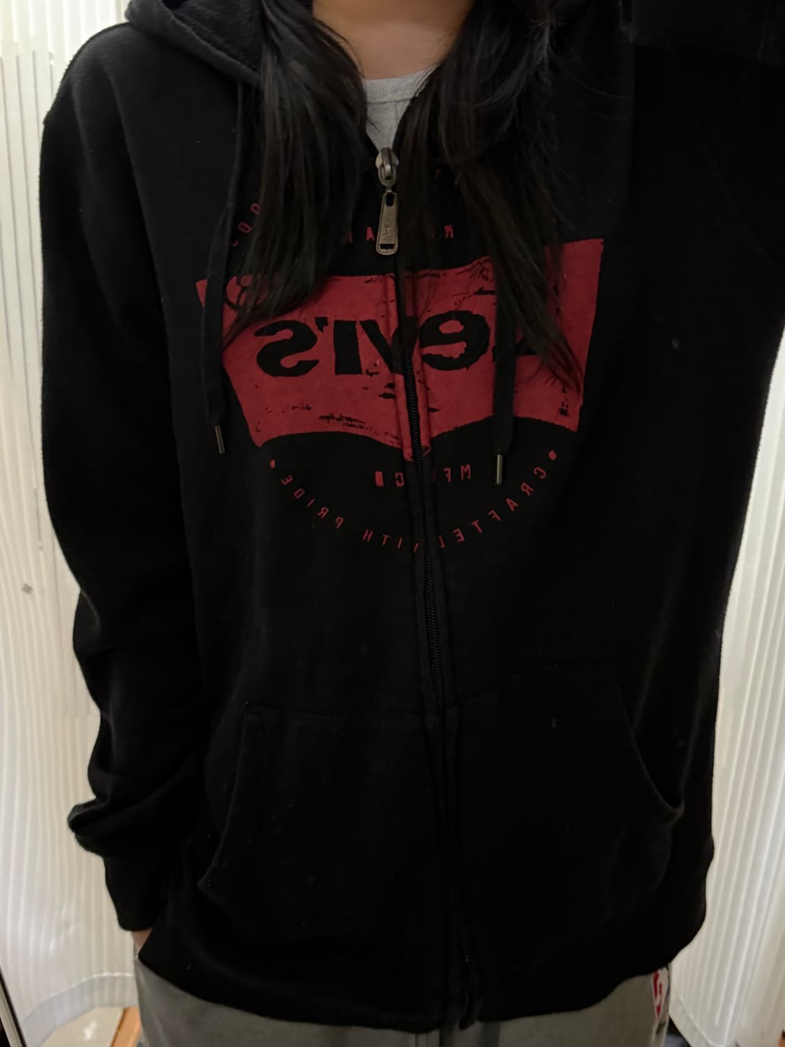 리바이스 블랙 후드집업 L 상품이미지1