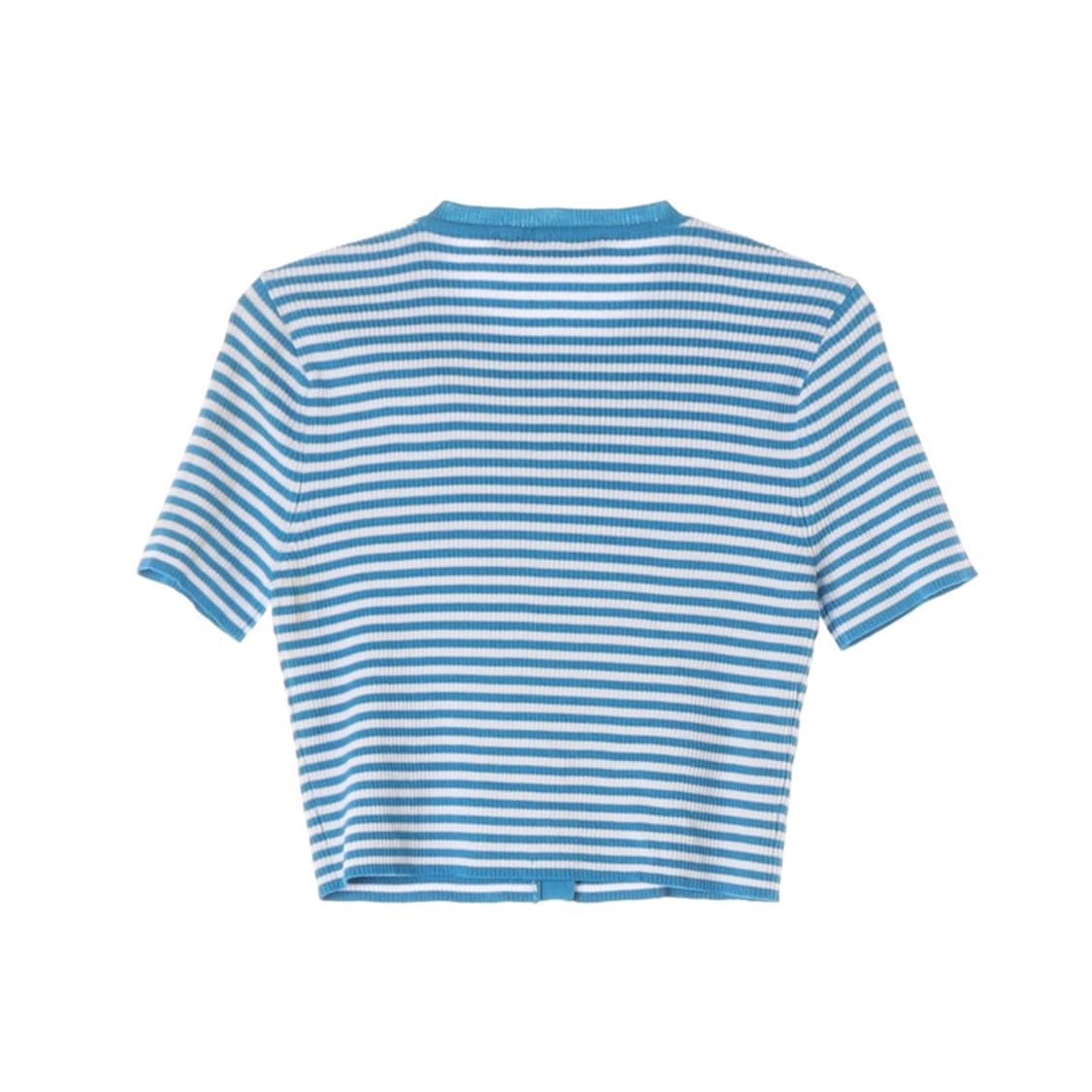 ZARA 스트라이프 반팔 골지 니트 가디건 S 상품이미지2