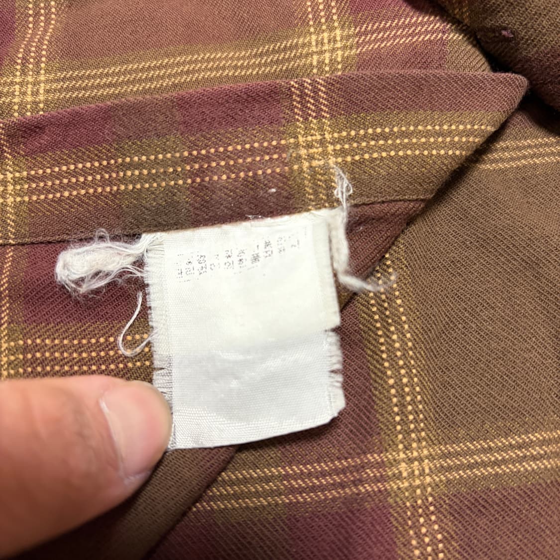 폴로 랄프로렌 우드/버건디 배색 체크 셔츠 상품이미지3